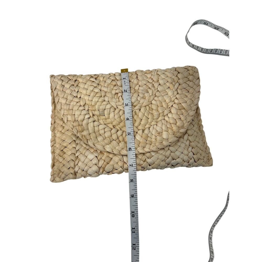 Shiraleah Simonetta Natural Woven Corn Husk Clutch Bag NWT - Picture 6 of 7
